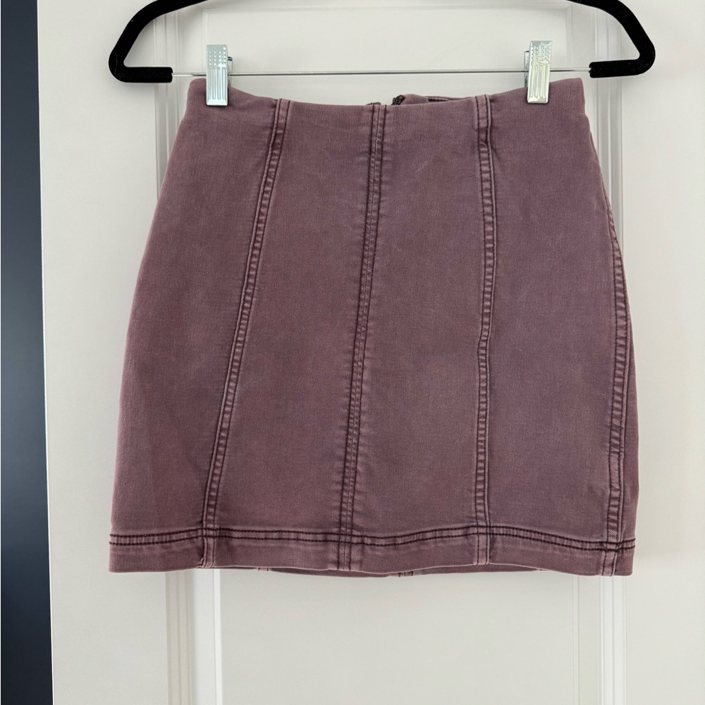 Free People Purple Mini Skirt